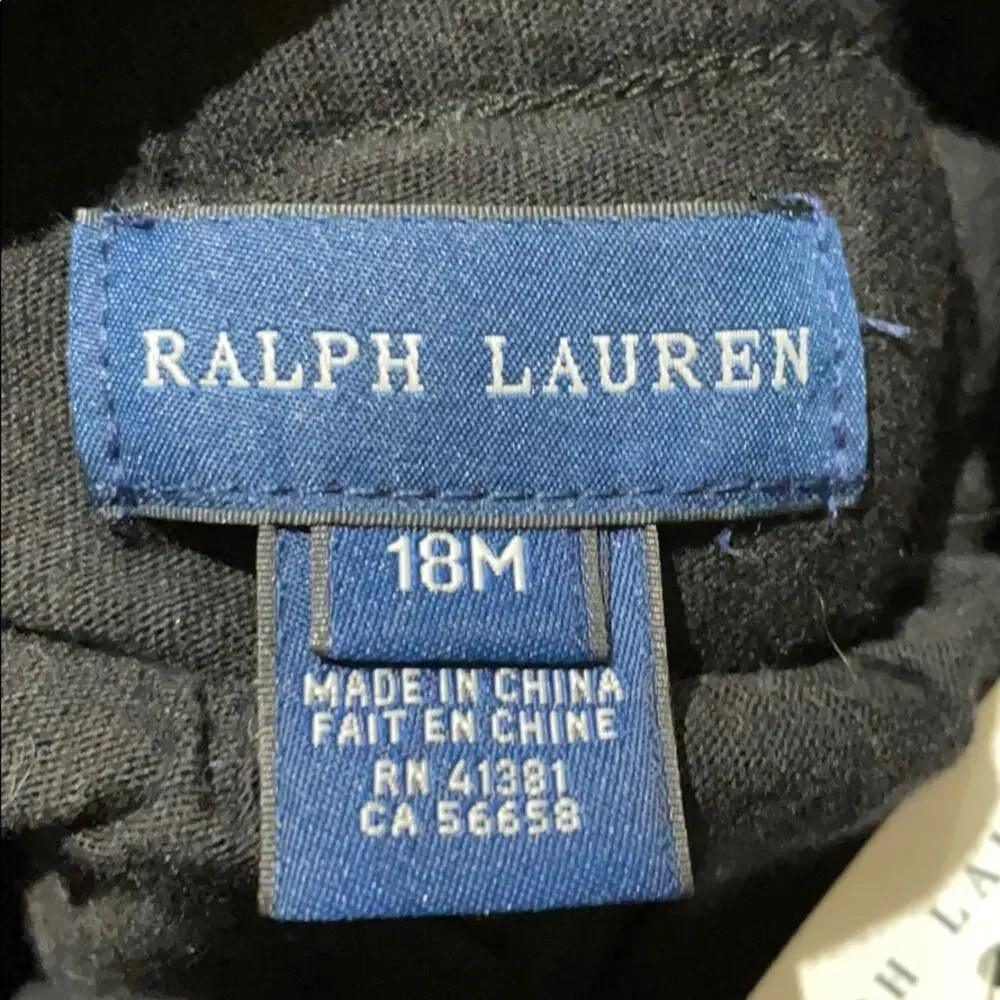 Ralph Lauren 18m black velvet skirt with plaid bow